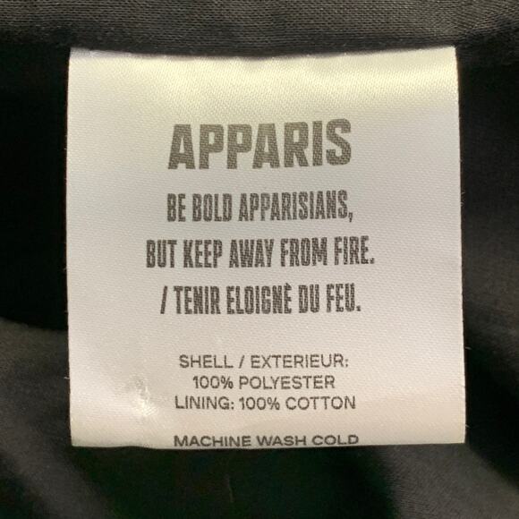 APPARIS Size XL Black Polyester Tweed Patch Pockets Fringed Coat - Picture 7 of 8